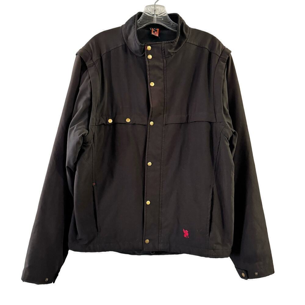 Chrome Industries Convertible Men’s Jacket Vest Pockets Black Quilted Medium